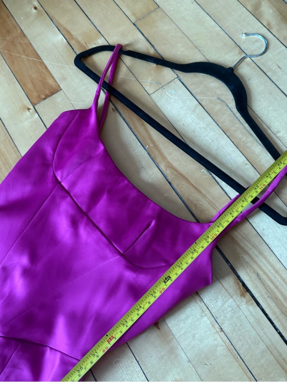 House Of CB Sz XS Casimira Corset Hot Pink Satin Midi Dress - Picture 11 of 15